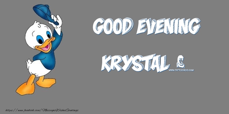 Greetings Cards for Good evening - Animation | Good Evening Krystal
